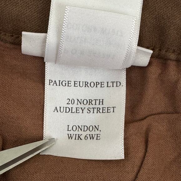 Paige Hoxton High Waist Ankle Skinny Pants Faux Leather Brown Size 25 READ - Picture 8 of 15